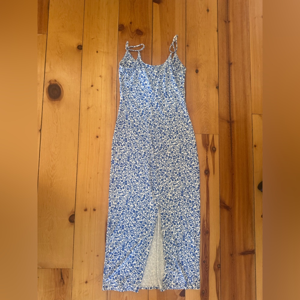 Z Supply- Carita Cocos Floral Maxi Dress- Blue Wave/ XSmall - Picture 6 of 7